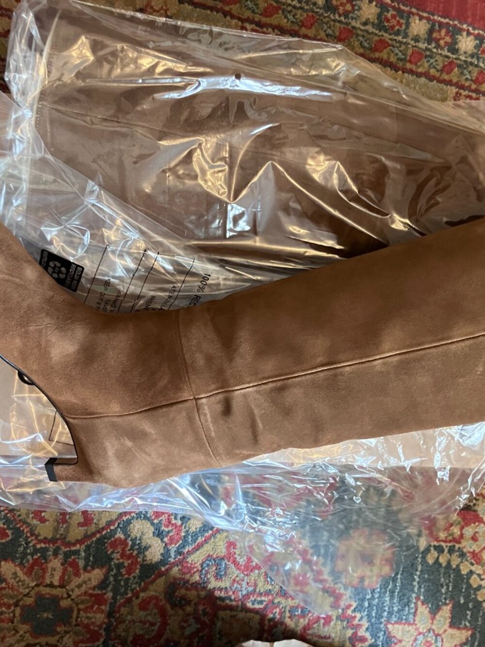 $278 By Anthropologie Maddox Wide Leg Kitten Heel Tall Suede Boots, Taupe, EU 39 - Picture 5 of 10